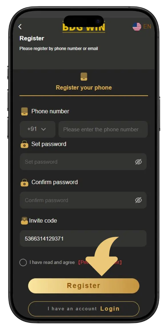 BDG Win Registration